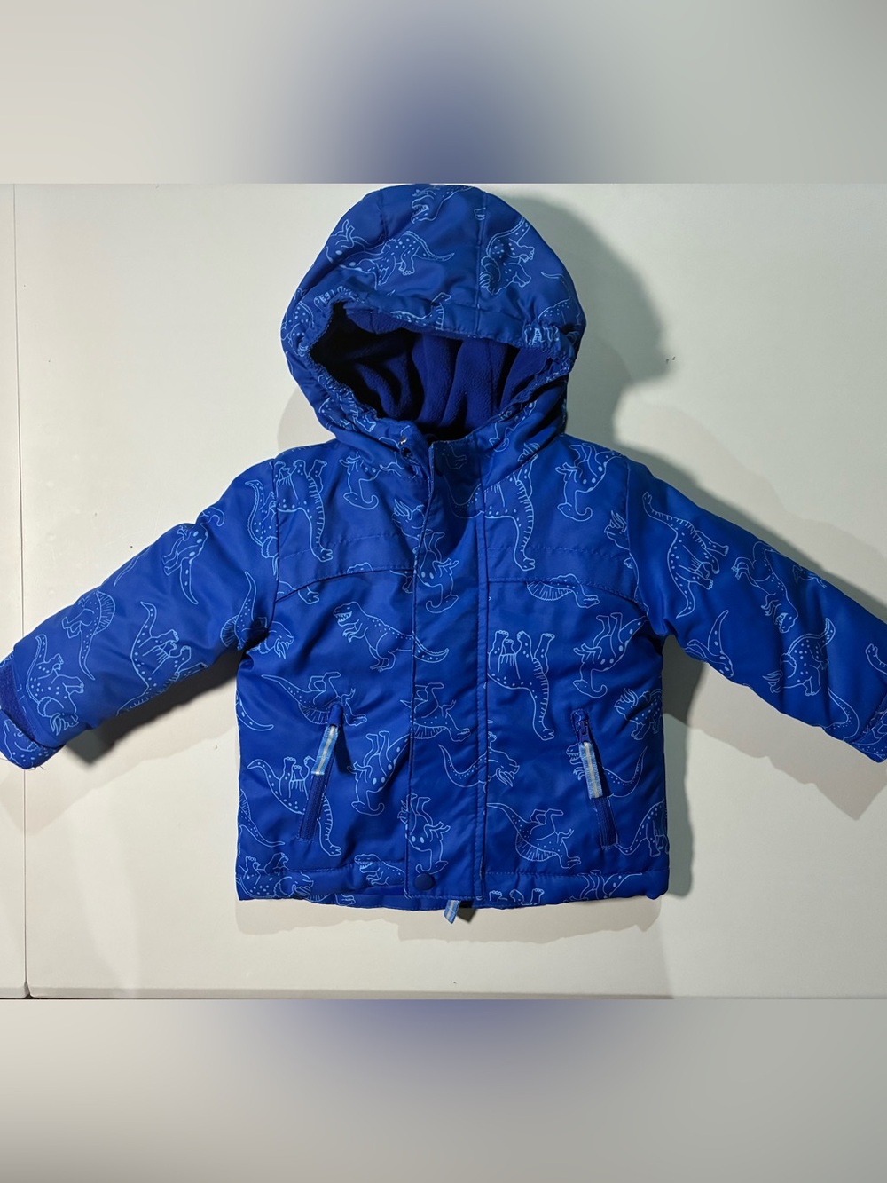 Cat & Jack Blue Dinosaur Winter Jacket